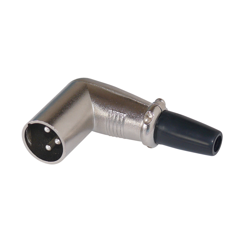 XLR-Stecker mit 90°-Winkel BLANKO