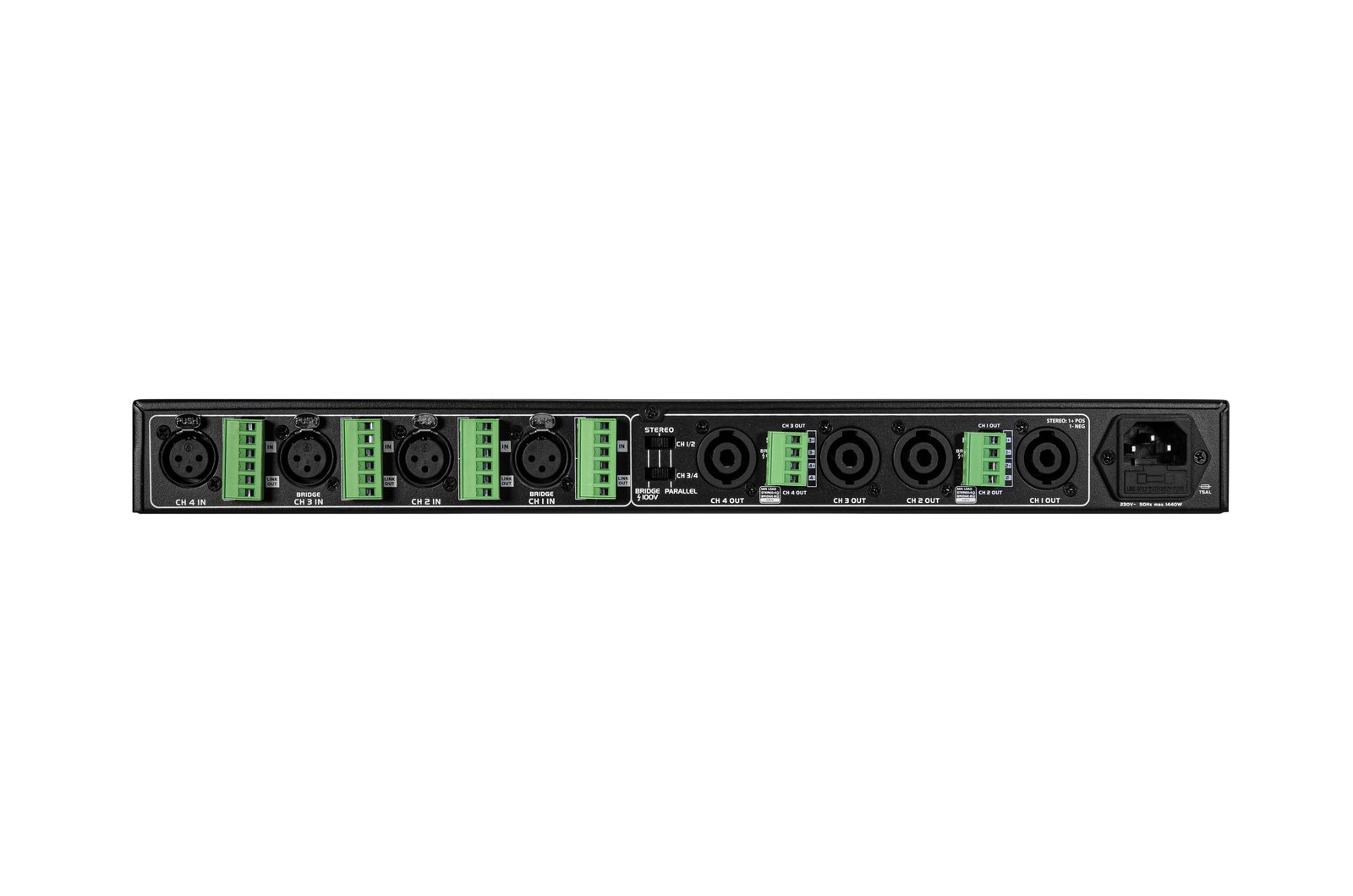 OMNITRONIC XDA-1204 4-Kanal Class-D Installations-Verstärker