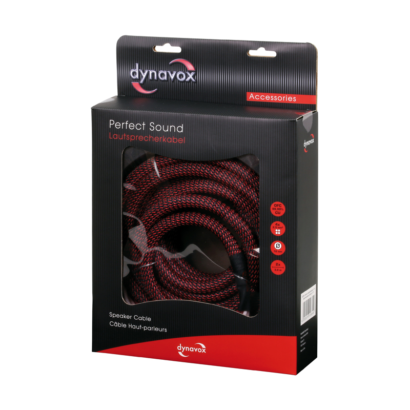 Dynavox Perfect Sound Lautsprecherkabel 2 x 3m OFC 4 x 2,5mm²