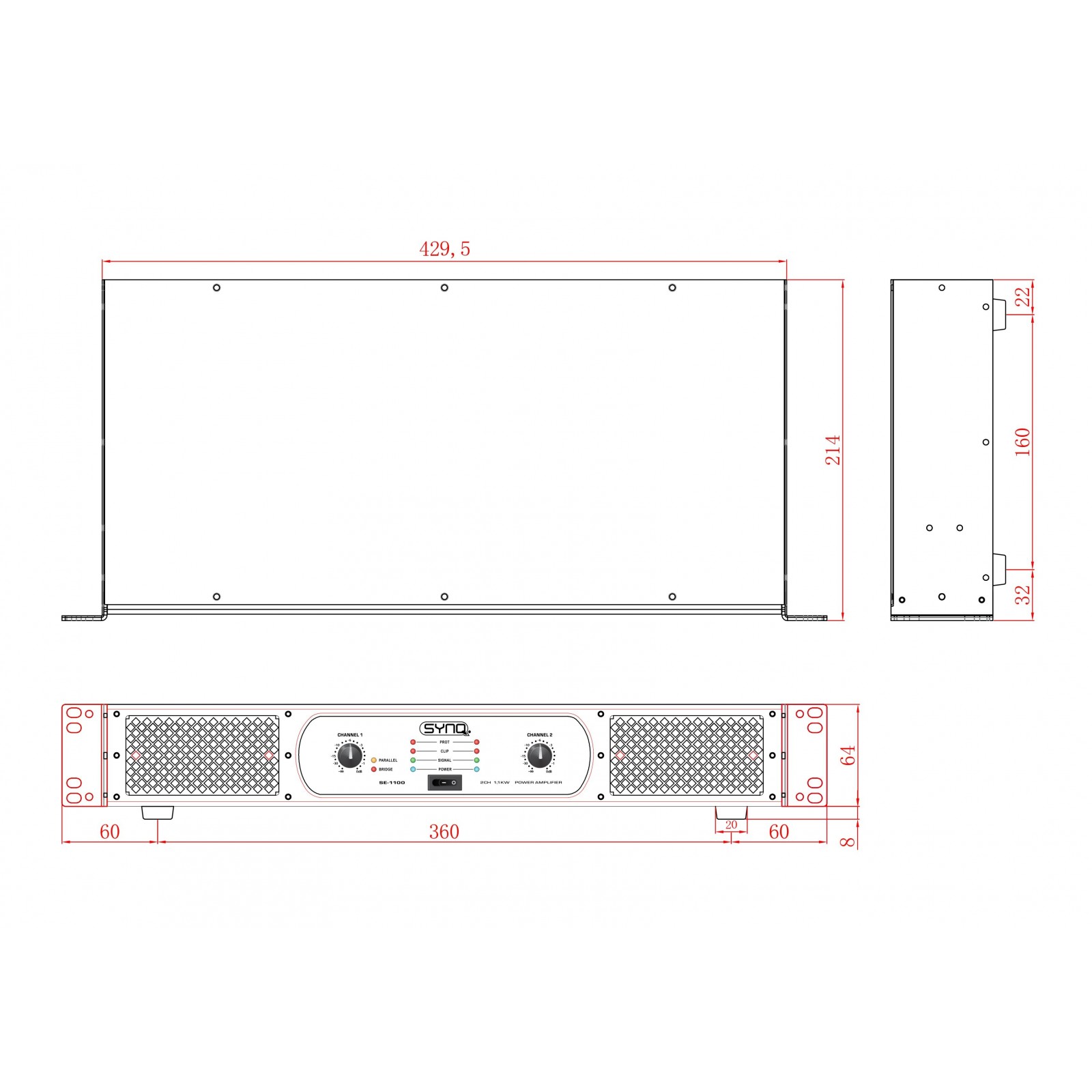 Synq SE-1100 2x 550 Watt