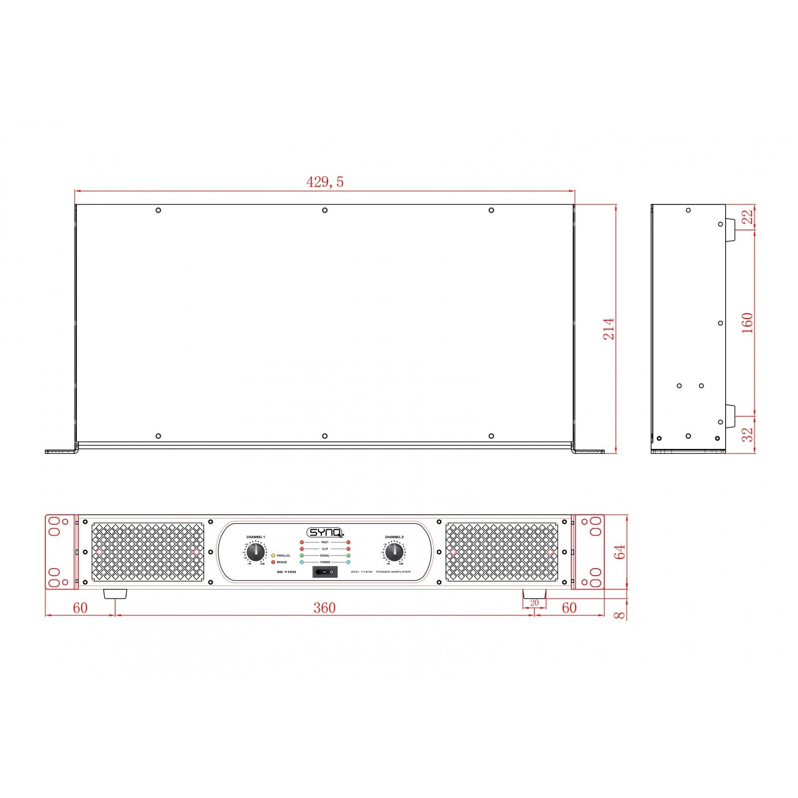 Synq SE-1100 2x 550 Watt Synq SE-1100 2x 550 Watt