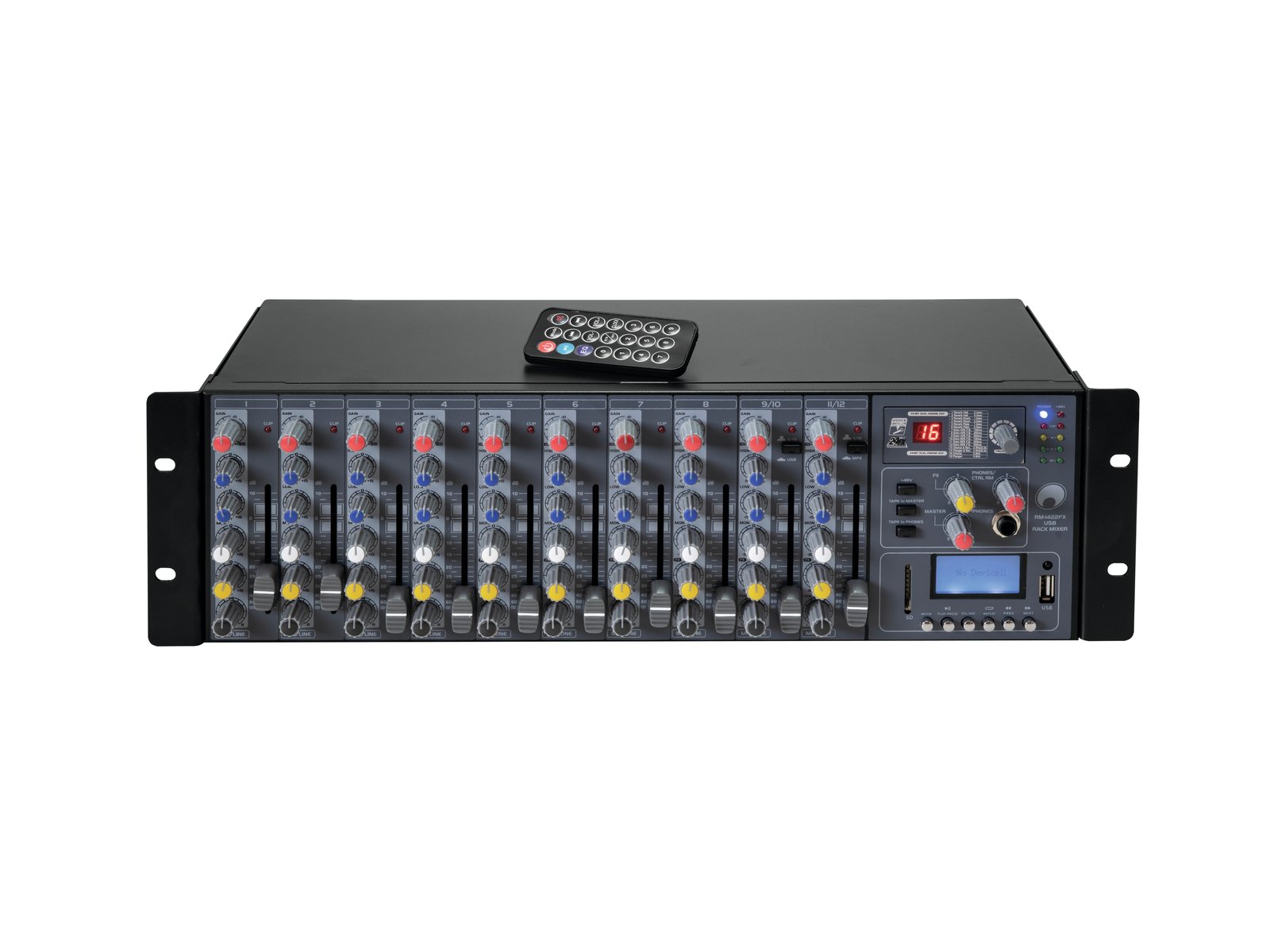 OMNITRONIC RM-1422FX USB Rack-Mixer