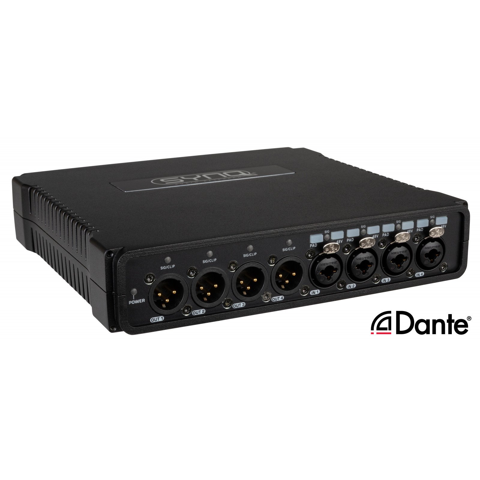 Synq DBT-44 Analog-/Dante-Netzwerk-Audio-Bridge Synq DBT-44 Analog-/Dante-Netzwerk-Audio-Bridge