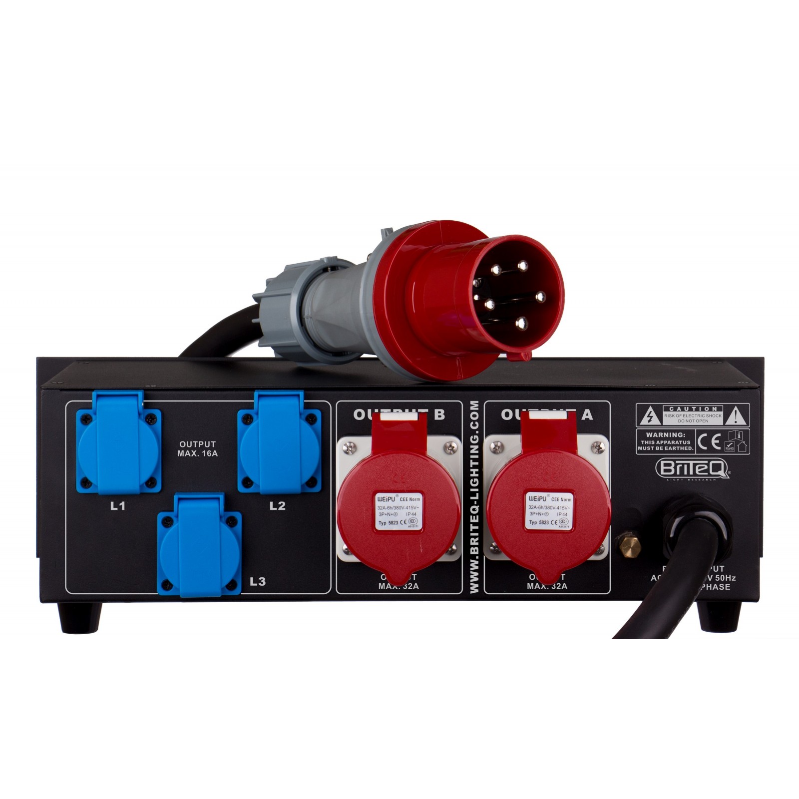 Briteq PD-63A Mk2 3-Phasen Stromverteiler Briteq PD-63A Mk2 3-Phasen Stromverteiler