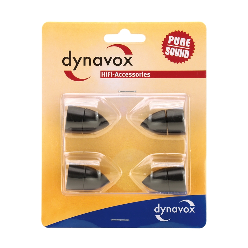 Dynavox Geräte- und Boxenfüße 4er Set Schwarz