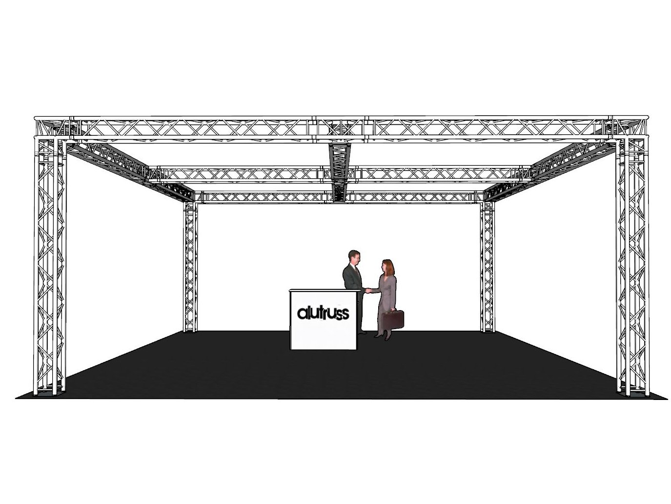 ALUTRUSS Traversenset QUADLOCK 6082 Quadrat 7,71x7,71x3,5m-3