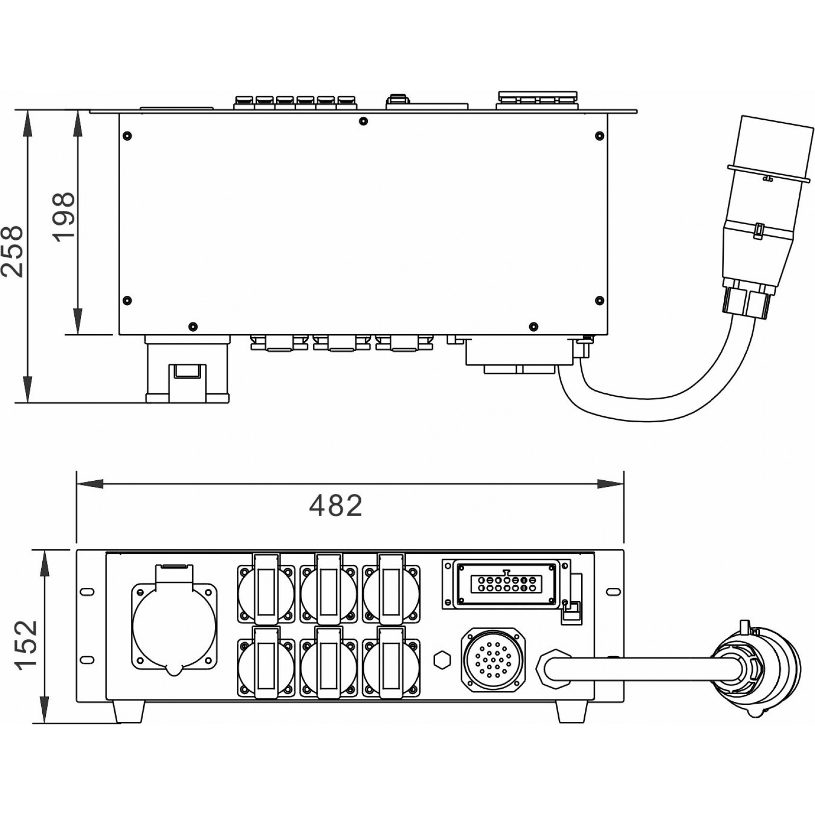 Briteq PD-32SH 3-Phasen Stromverteiler