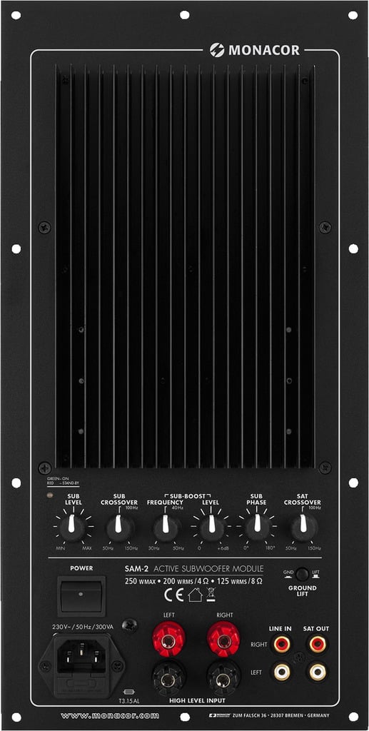 MONACOR SAM-2 Subwoofer-Aktiv-Modul MONACOR SAM-2 Subwoofer-Aktiv-Modul