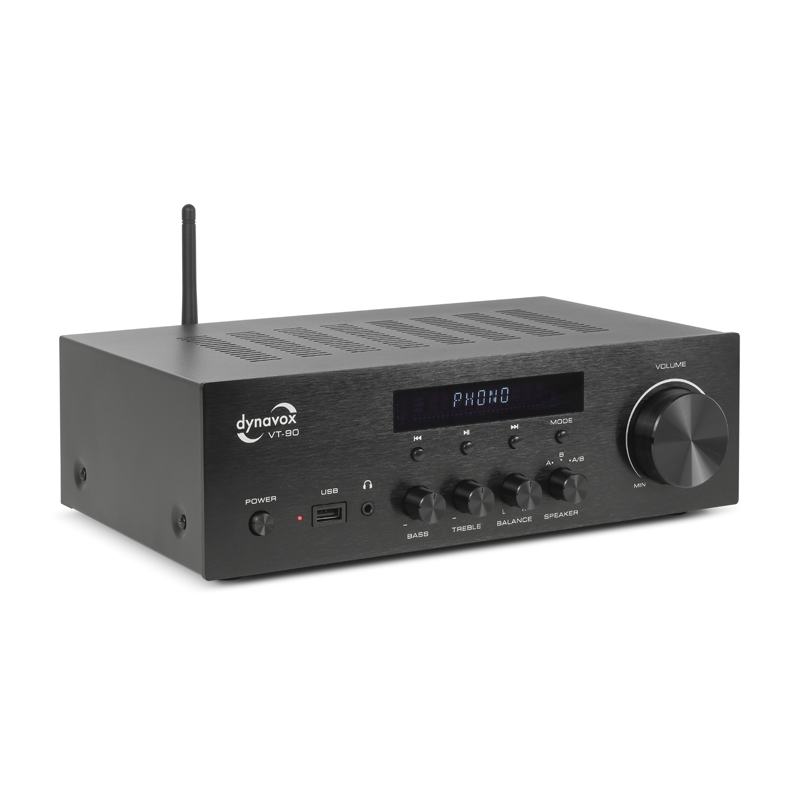 Dynavox VT-90 Stereo Kompakt-Verstärker mit Phono-Eingang und BT