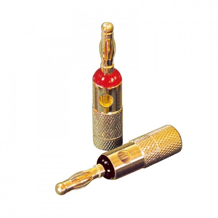 Dynavox Bananenstecker rot / schwarz 4er-Set Dynavox Bananenstecker rot / schwarz 4er-Set