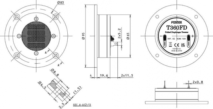  Fostex T360FD 8 Ohm