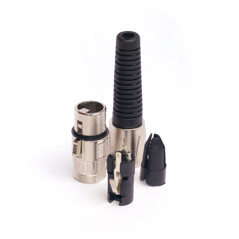 XLR Buchse Metall mit Knickschutz BLANKO