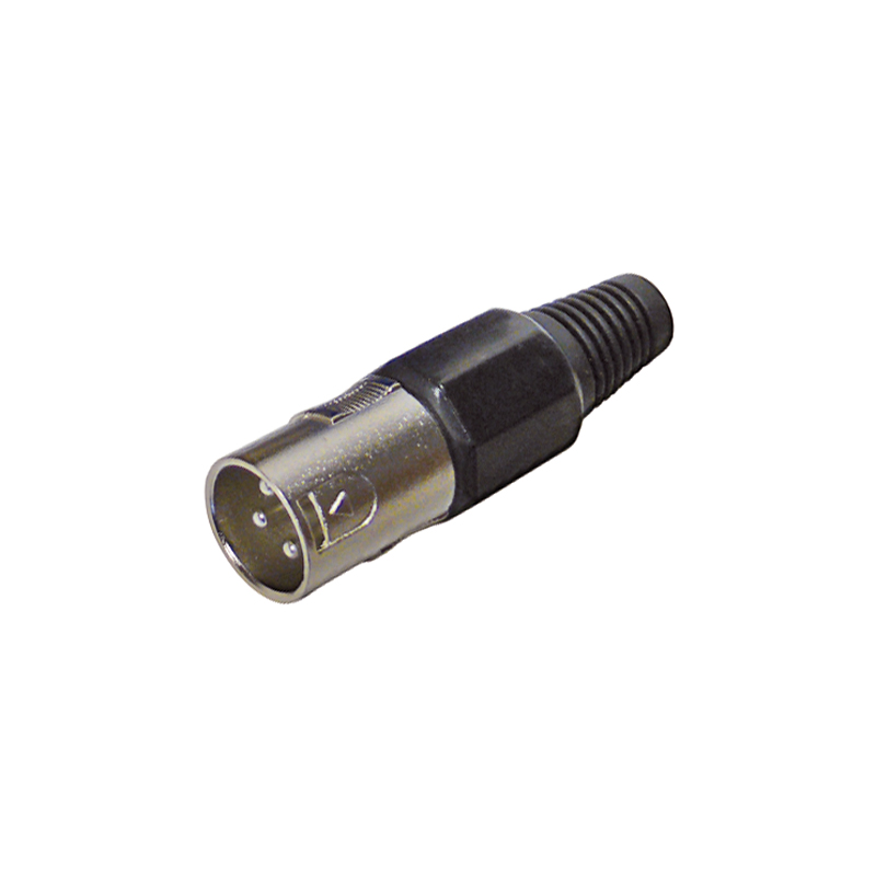 XLR Stecker schwarz BLANKO