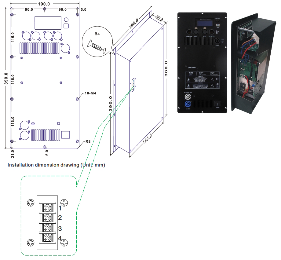 GISEN Audio M2.15 2-Kanal DSP Class-D Verstärkermodul 