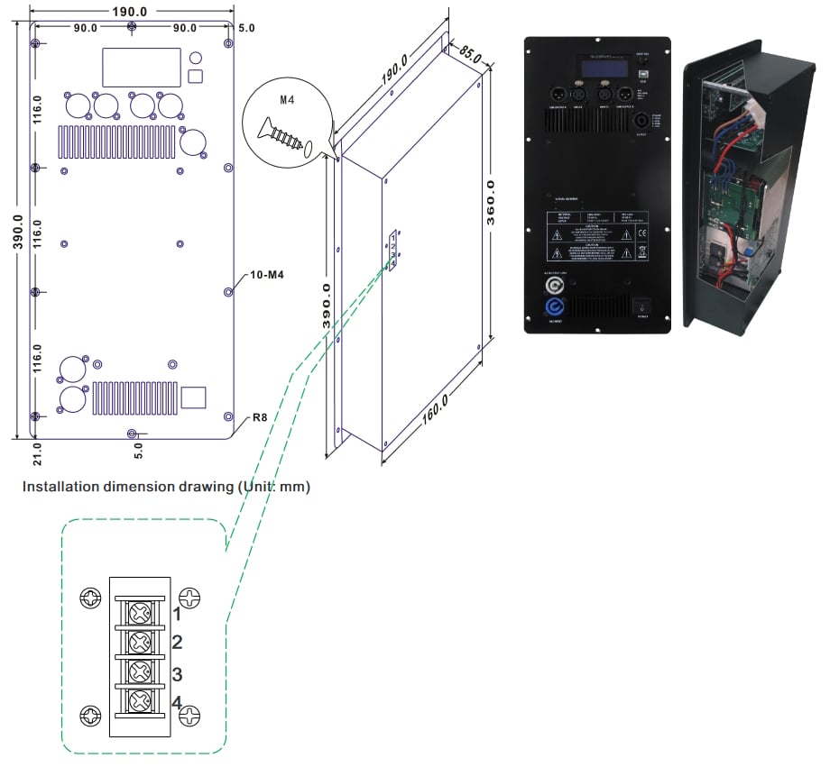 GISEN Audio M2.15 2-Kanal DSP Class-D Verstärkermodul  GISEN Audio M2.15 2-Kanal DSP Class-D Verstärkermodul