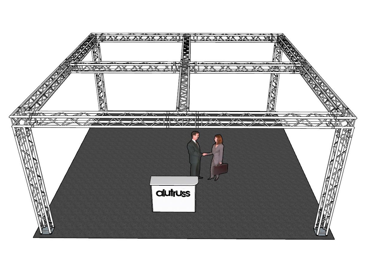 ALUTRUSS Traversenset QUADLOCK 6082 Quadrat 7,71x7,71x3,5m-2