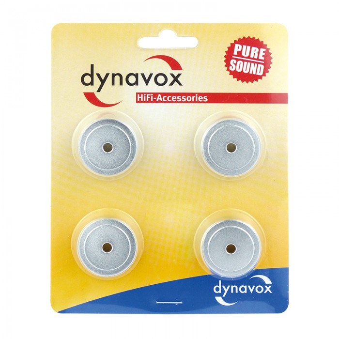 Dynavox Aluminium Gerätefüsse midi silber 4er-Set