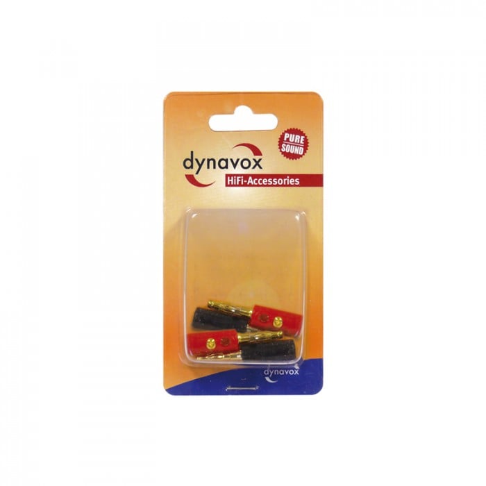 Dynavox Bananenstecker 2 x rot, 2 x schwarz Dynavox Bananenstecker 2 x rot, 2 x schwarz