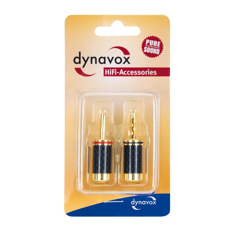 Dynavox Bananenhohlstecker Carbon 2er-Set vergoldet Dynavox Bananenhohlstecker Carbon 2er-Set vergoldet