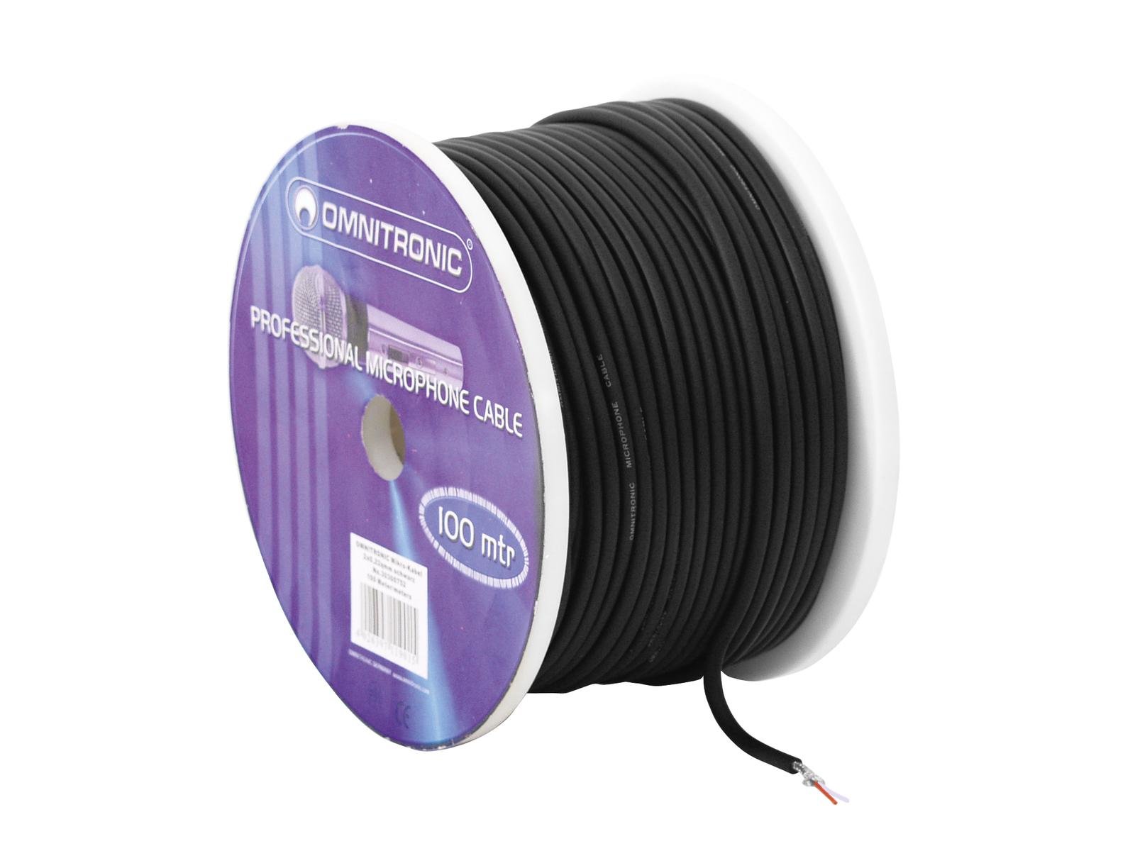 OMNITRONIC Mikrofonkabel 2x0,22 100m symetrisch schwarz OMNITRONIC Mikrofonkabel 2x0,22 100m symetrisch schwarz
