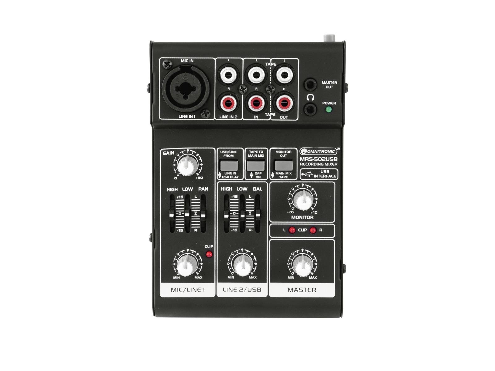 OMNITRONIC MRS-502USB Recording-Mixer