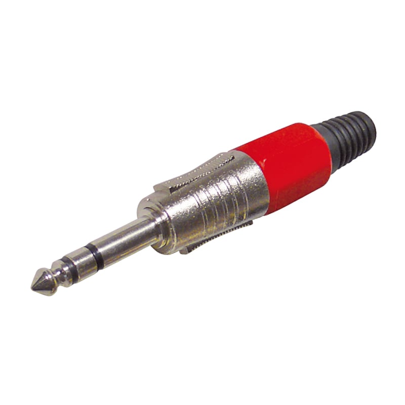 6,3mm Klinkenstecker Stereo rot BLANKO 6,3mm Klinkenstecker Stereo rot BLANKO