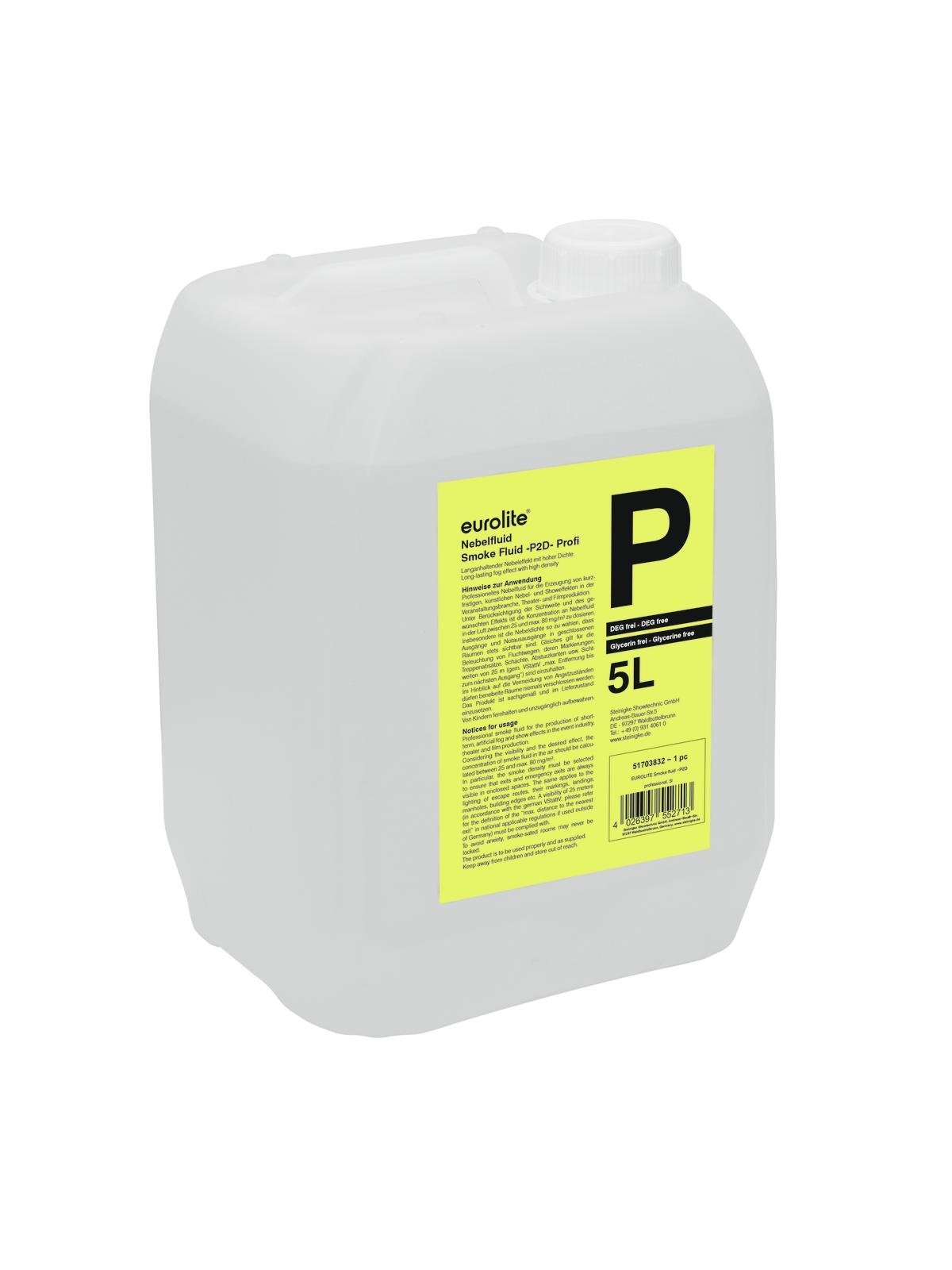 EUROLITE Smoke Fluid -P2D- Profi Nebelfluid 5l EUROLITE Smoke Fluid -P2D- Profi Nebelfluid 5l