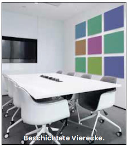 Akustik-Vierecke aus BASOTECT®  Akustik-Vierecke aus BASOTECT®