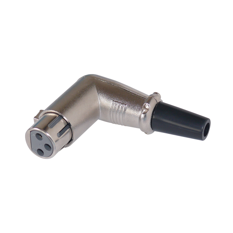 XLR-Buchse mit 90°-Winkel BLANKO
