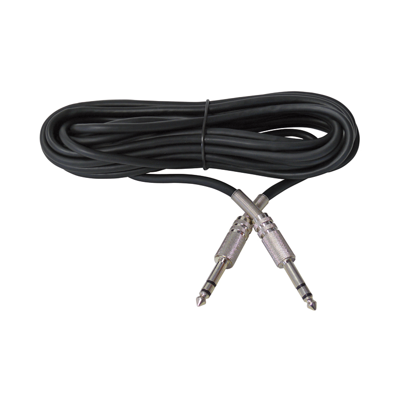 Kabel Klinke/Klinke stereo 6.3mm 6m BLANKO
