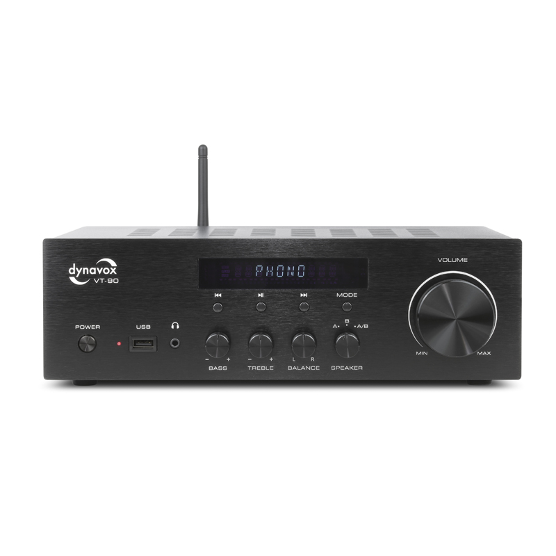 Dynavox VT-90 Stereo Kompakt-Verstärker mit Phono-Eingang und BT Dynavox VT-90 Stereo Kompakt-Verstärker mit Phono-Eingang und BT