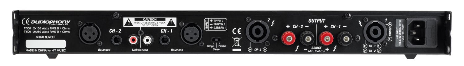 Audiophony Ti300 2x 150Watt 4 Ohm lüfterlos Audiophony Ti300 2x 150Watt 4 Ohm lüfterlos