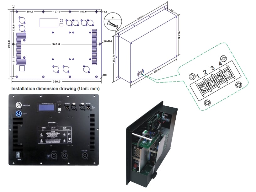 GISEN Audio M80.12 3-Kanal 2.1 DSP Class-D Verstärkermodul GISEN Audio M80.12 3-Kanal 2.1 DSP Class-D Verstärkermodul