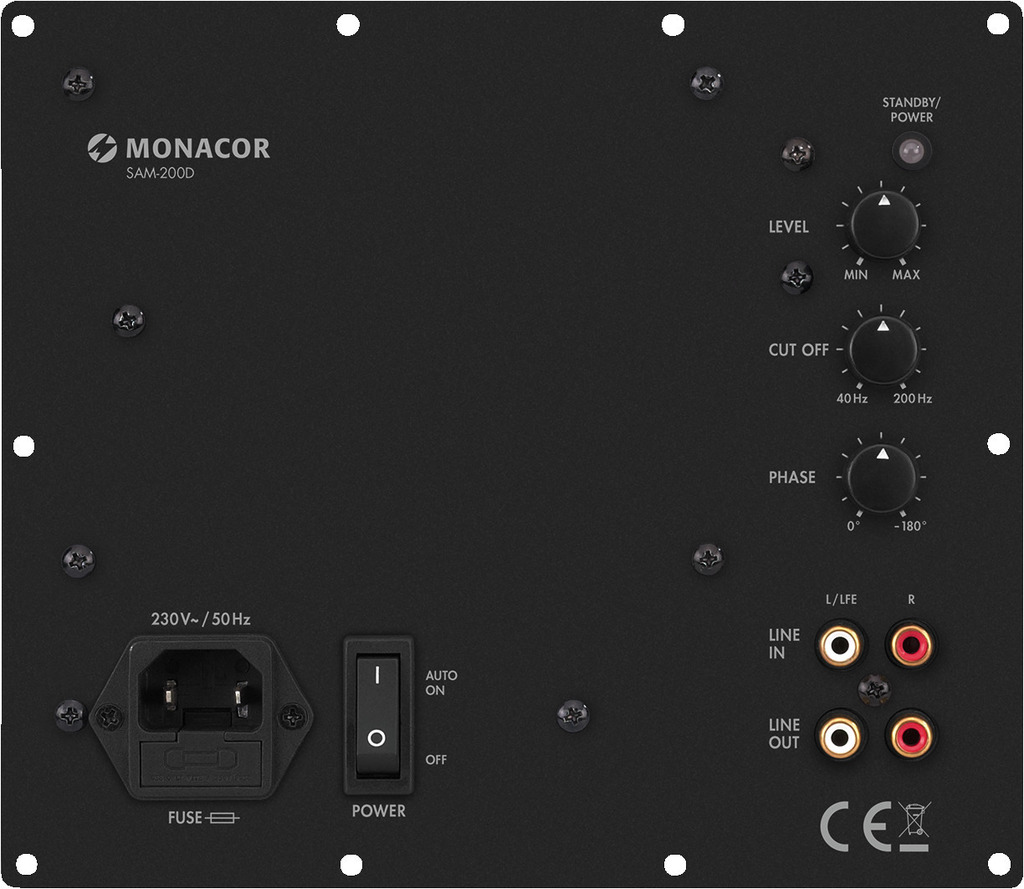 MONACOR SAM-200D Subwoofer-Aktiv-Modul MONACOR SAM-200D Subwoofer-Aktiv-Modul